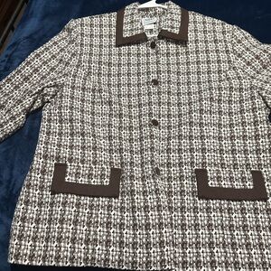 Elegant Brown Tweed Women's Jacket